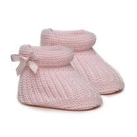 S441-P: Pink Acrylic Bootees w/Bow